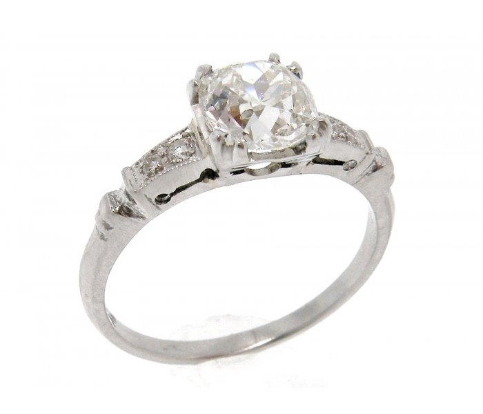 Antique Diamond Platinum Ring