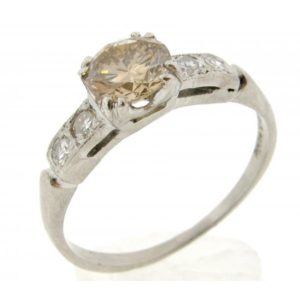 Vintage Cognac Diamond Ring 1