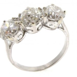 Vintage 3 Stone Diamond Ring 1