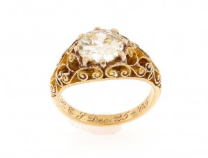 18KT Art Nouveau Diamond Ring