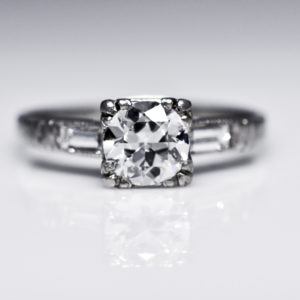 R1507-0.70 cts-OEC-Diamond-Baguette-Plat-Ring