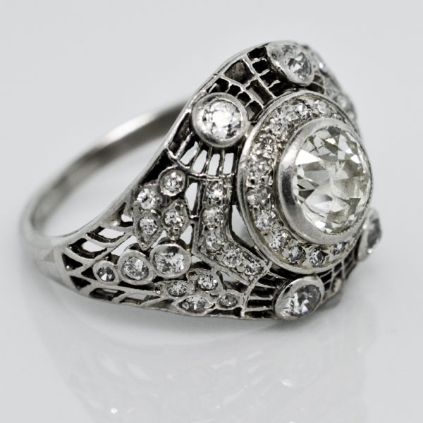 R1606-2-Art Deco-Dome-Diamond-Ring