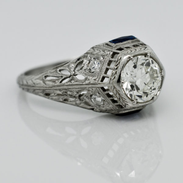 R1656-2-Art Deco-Filigree-Diamond-Sapp-Ring