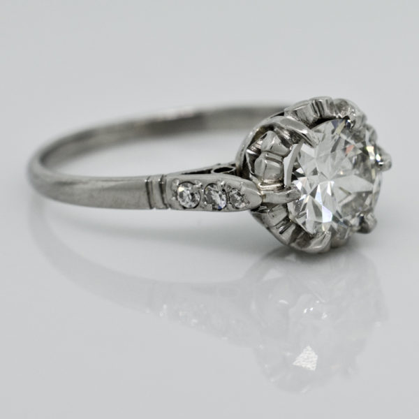 R1679-2-Crown Design-Diamond-Plat-Ring
