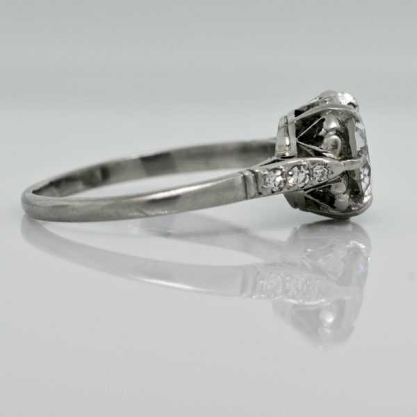 R1679-3-Crown Design-Diamond-Plat-Ring