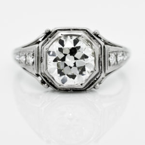 R1426-1.21 cts-OEC Diamond-Dome-Plat-Ring