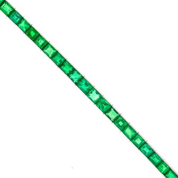 B444-2-1950-Sq Emerald-Platinum-Bracelet