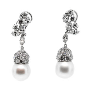 E589-S.Sea Pearls-Diamond-Drops