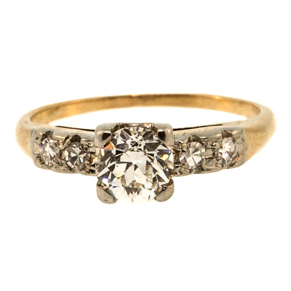 R1928-0.70 cts. OEC-2 Tone-Gold.Ring