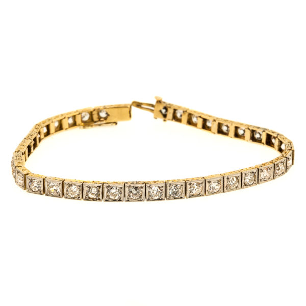 B385-3-6.00 cts-Box links-Deco-Bracelet