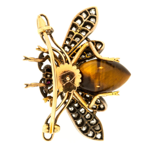 P134-4-French-Tiger Eye-Pearl-Fly-Victorian