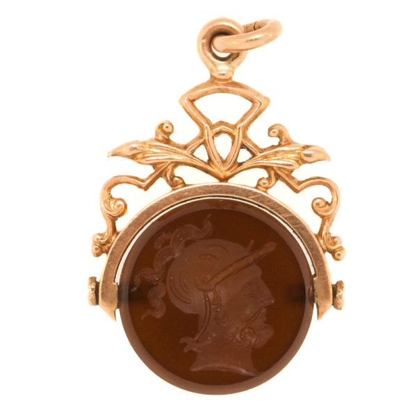O101-3-Sardonyx-Intaglio-Rose Gold-Pendant
