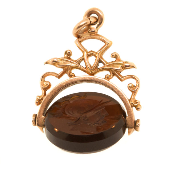 O101-Sardonyx-Intaglio-Rose Gold-Pendant