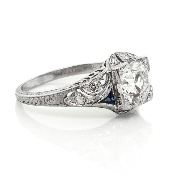 R1741-2-1.71 cts. Cushion-Plat-Ring