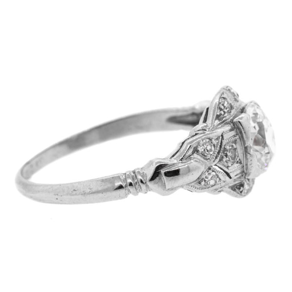 R2028-2-0.72 cts-Old Cushion-Plat-Ring