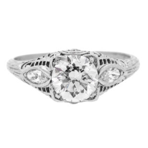 R2029-1.06 cts-OEC-Marquise-Plat-Ring