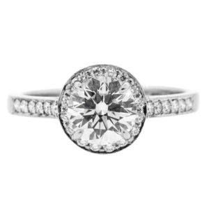 R1954-Tiffany&Co-1.24 cts RBC-Platinum-Ring