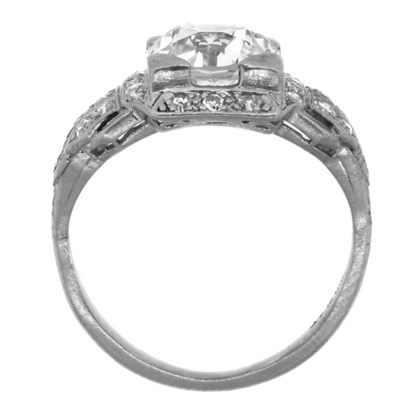 R2093-4-2.31 cts OEC-Platinum-Deco-Ring