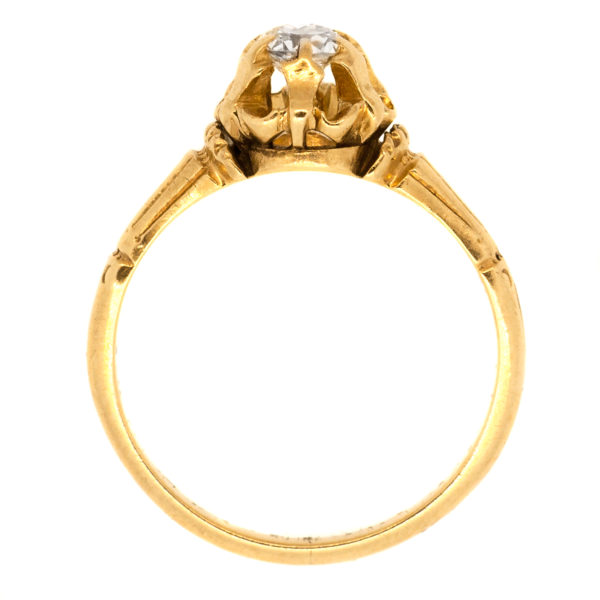 R2056-3-Victorian-0.30 cts OEC-Gold-Ring