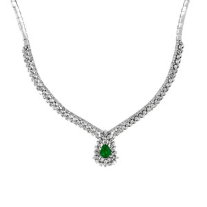 N581-2-2.00 cts.-Colombia Emerald-Marquise-RBC-Neck