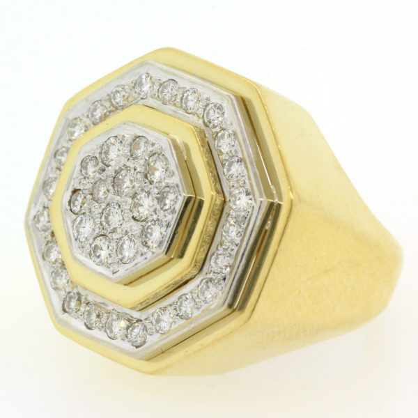 R2137-2-Octagonal 18KT-1.60 cts. RBC-Ring