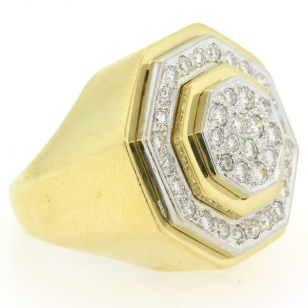 R2137-3-Octagonal 18KT-1.60 cts RBD-Ring