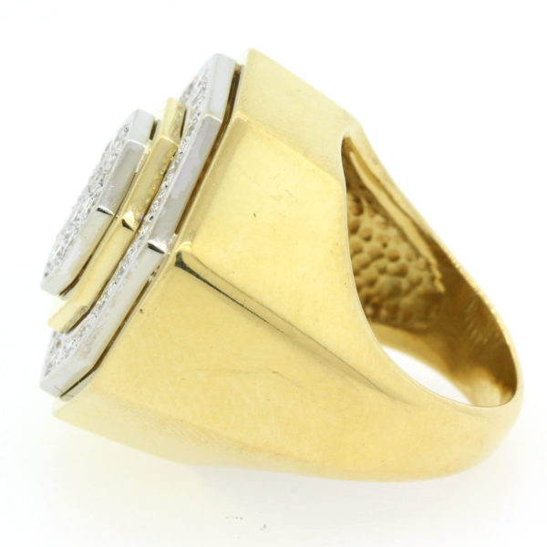 R2137-4-Octagonal 18KT-1.60 cts RBC-Ring