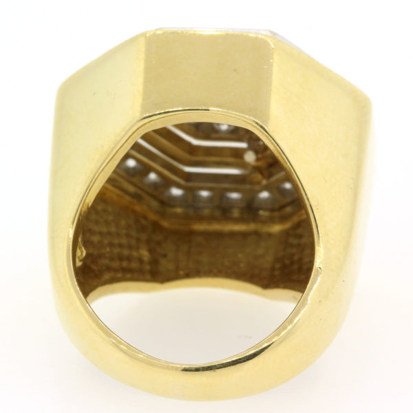 R2137-5-Octagonal 18KT-1.60 cts RBC-Ring