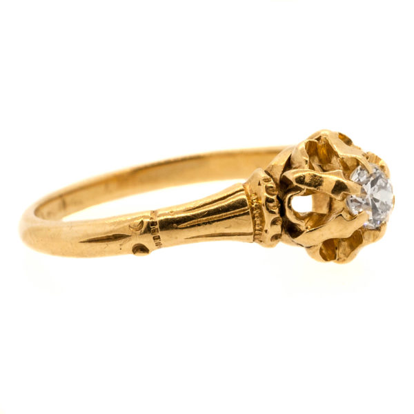 R2056-Victorian-0.30 cts OEC-Gold-ring
