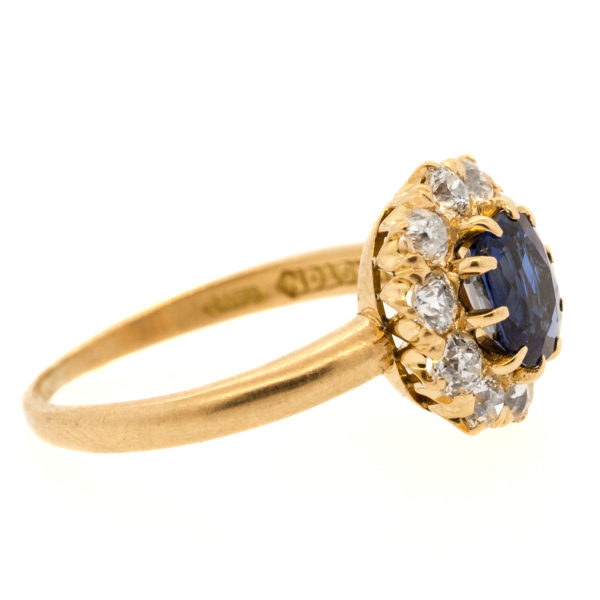 R2064-2-1.15 cts Sapphire-Diamond-Gold