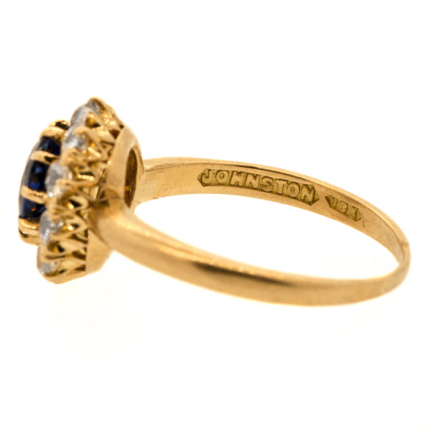 R2064-3-1.15 cts-Sapphire-Diamond-Gold