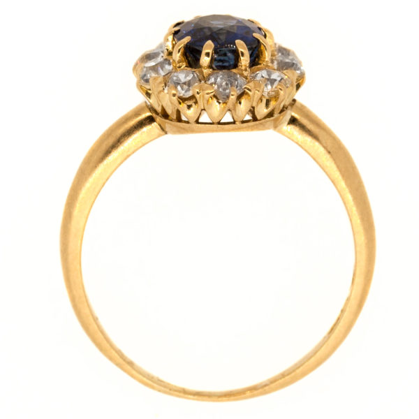 R2064-4-1.15 cts Sapphire-Diamond-Gold