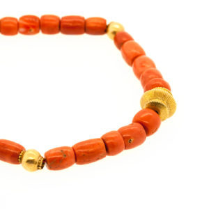 N621-3-Tibetean-Vintage-Coral-Gold-Beads
