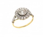 R1369 Vintage Old Mine Cut Diamond Ring