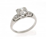 Antique Diamond Platinum Ring R936