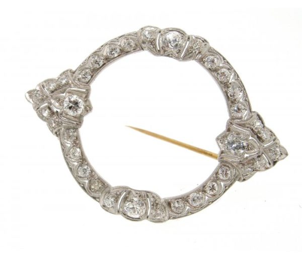 Art Deco Diamond Brooch 1