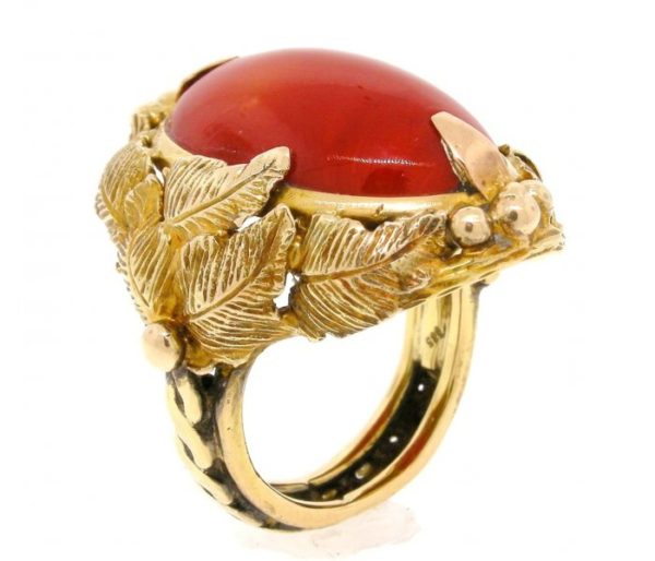 Vintage Coral Gold Ring 1