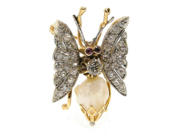 P243-Antique-Pearl-Diamond-Ruby-Bug