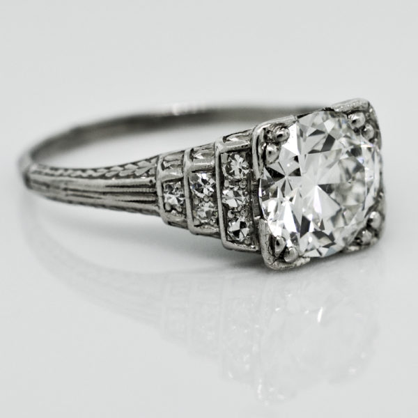 R761-2-Art Deco-Pyramid-Diamond-Platinum-Ring