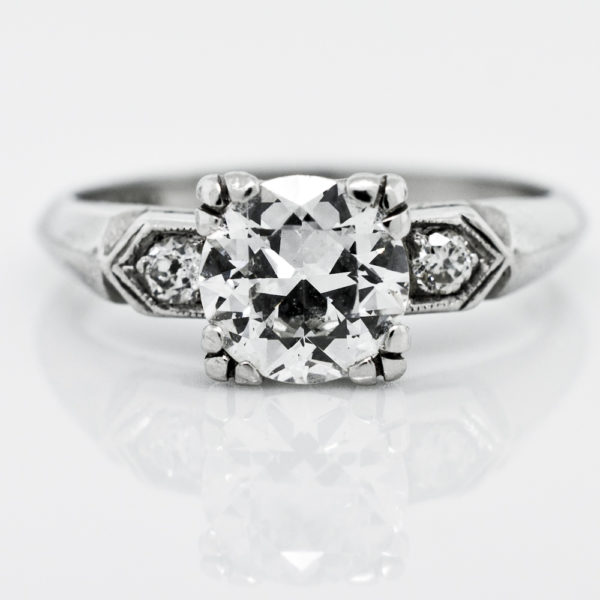 R936-0.99 cts-OEC-Platinum-Ring