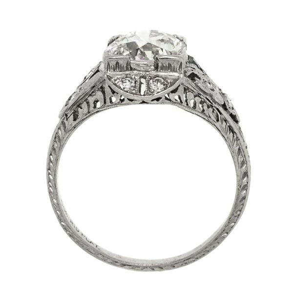 R1741-3-1.71 cts Cushion-Plat-Ring