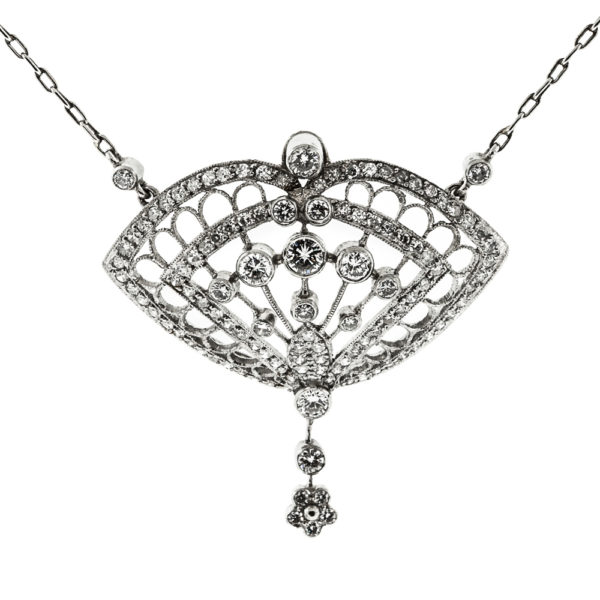 N559-Deco-Filigree-Diamond-Fan style-Neck