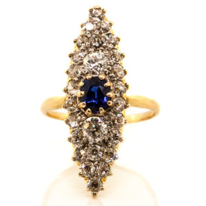 R1801-Marquise shape-Sapphire-OEC-Gold-Ring