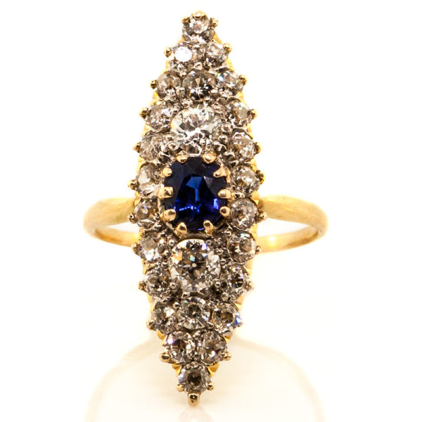 R1801-Marquise shape-Sapphire-OEC-Gold-Ring