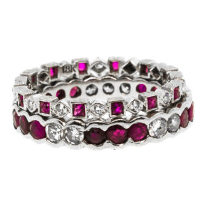 Diamond & Ruby Eternity Bands