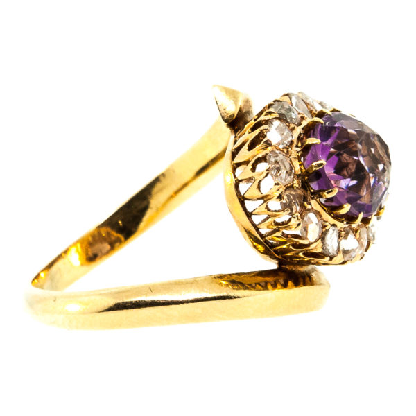 R1850-2-Oval Amethyst-RCD Diamonds-Gold-Ring