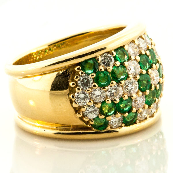 R1614-2-Gold-Emerald-Diamond-WideBand-Ring