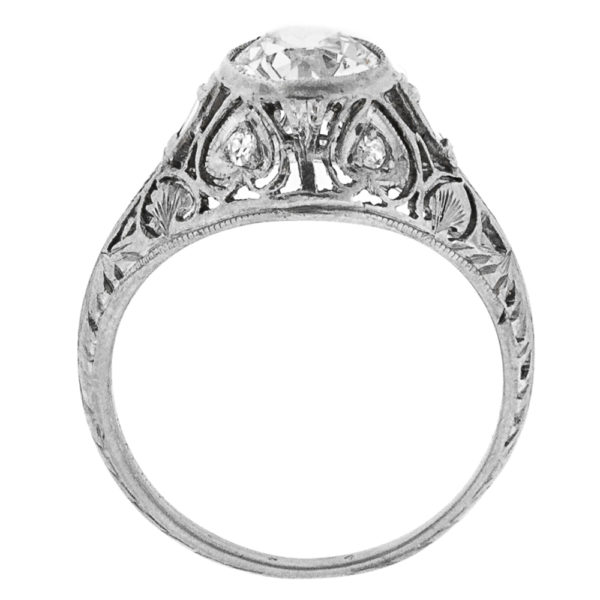 R1758-3-1.05 cts-OEC-Filigree-Platinum.Ring