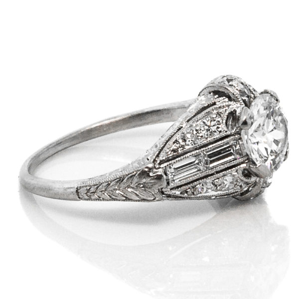 R1874-2-0.90 cts-OEC-Baguette-Plat.Ring