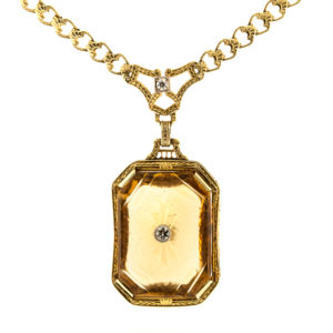 N569-Citrine-Gold-Engraved-1930-Necklace